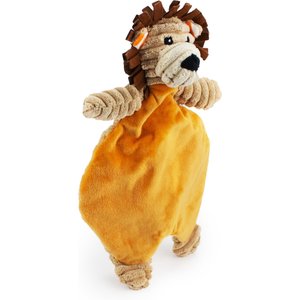 Giftable World Corduroy Lion Flattie Plush Dog Toy, Brown, 12-in
