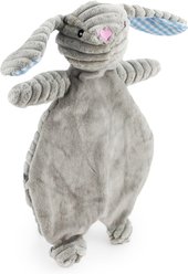 Giftable World Corduroy Bunny Flattie Plush Dog Toy, Grey, 18-in