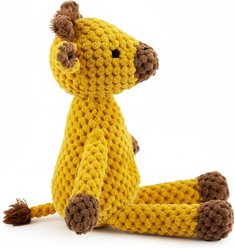 Giftable World Corduroy Sitting Giraffe Plush Dog Toy, Orange, 9-in slide 2 of 2