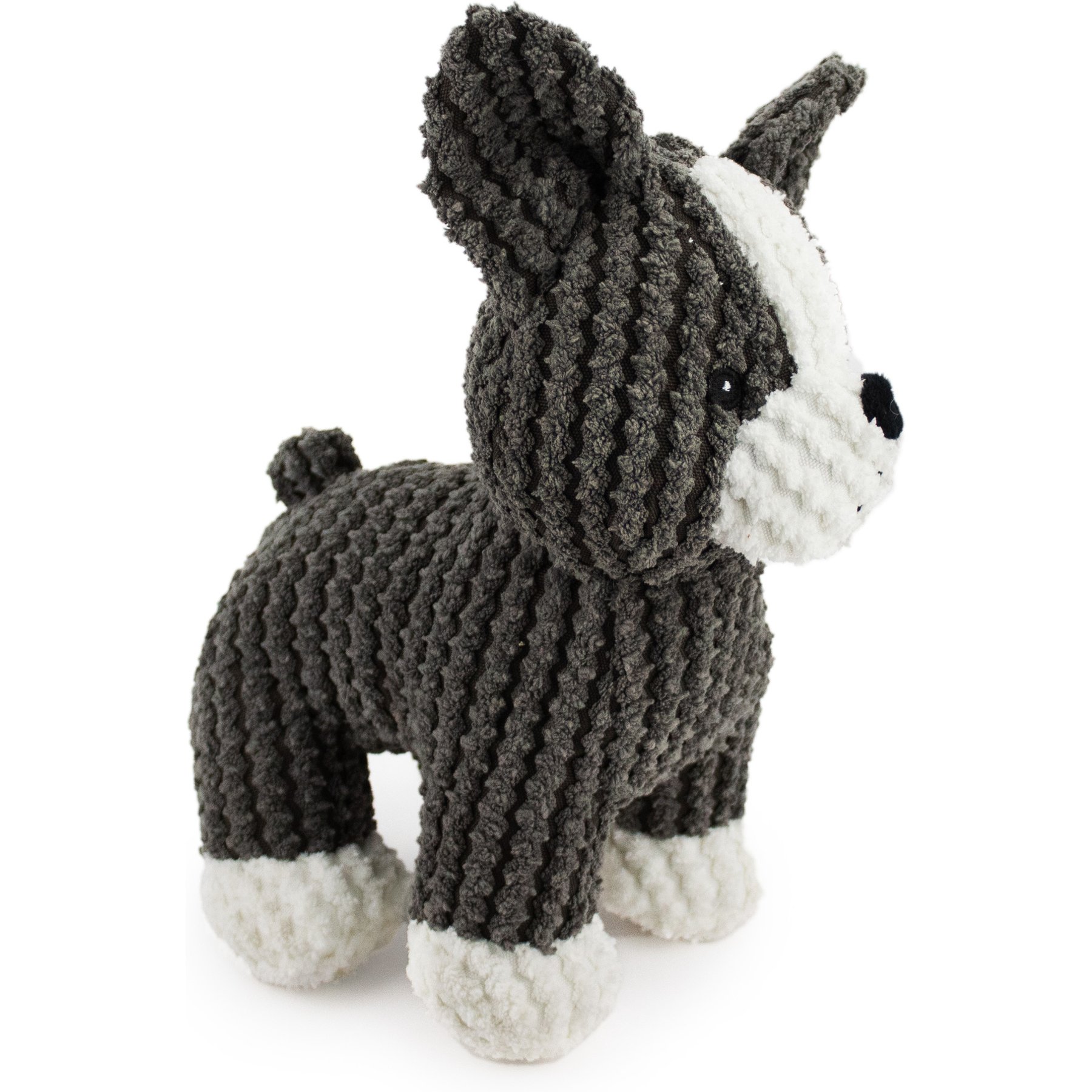 Giftable World Boston Bo Dog Plush Dog Toy, Grey, 9-in