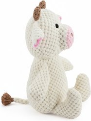Giftable World Corduroy Sitting Cow Plush Dog Toy, Ivory, 9-in slide 2 of 2