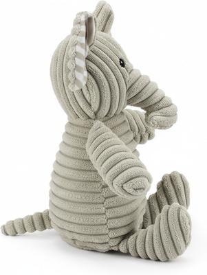 Show full view: Giftable World Corduroy Sitting Elephant Plush Dog Toy, Grey, 9-in slide 2 of 2