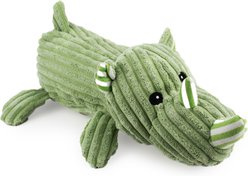 Giftable World Corduroy Lying Rhino Plush Dog Toy, Green, 12-in