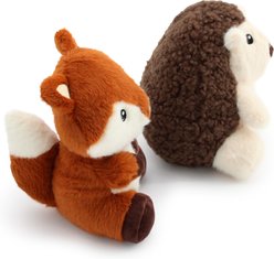 Giftable World Wildings Fox & Porcupine Plush Dog Toys, Multi, 6-in, 2 count slide 2 of 2