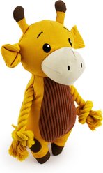 Giftable World Canvy Giraffe Plush Dog Toy, Orange, 9-in