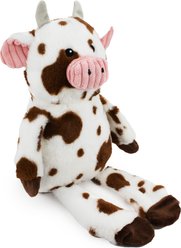 Giftable World Corduroy Cow Plush Dog Toy, Multi, 8.5-in