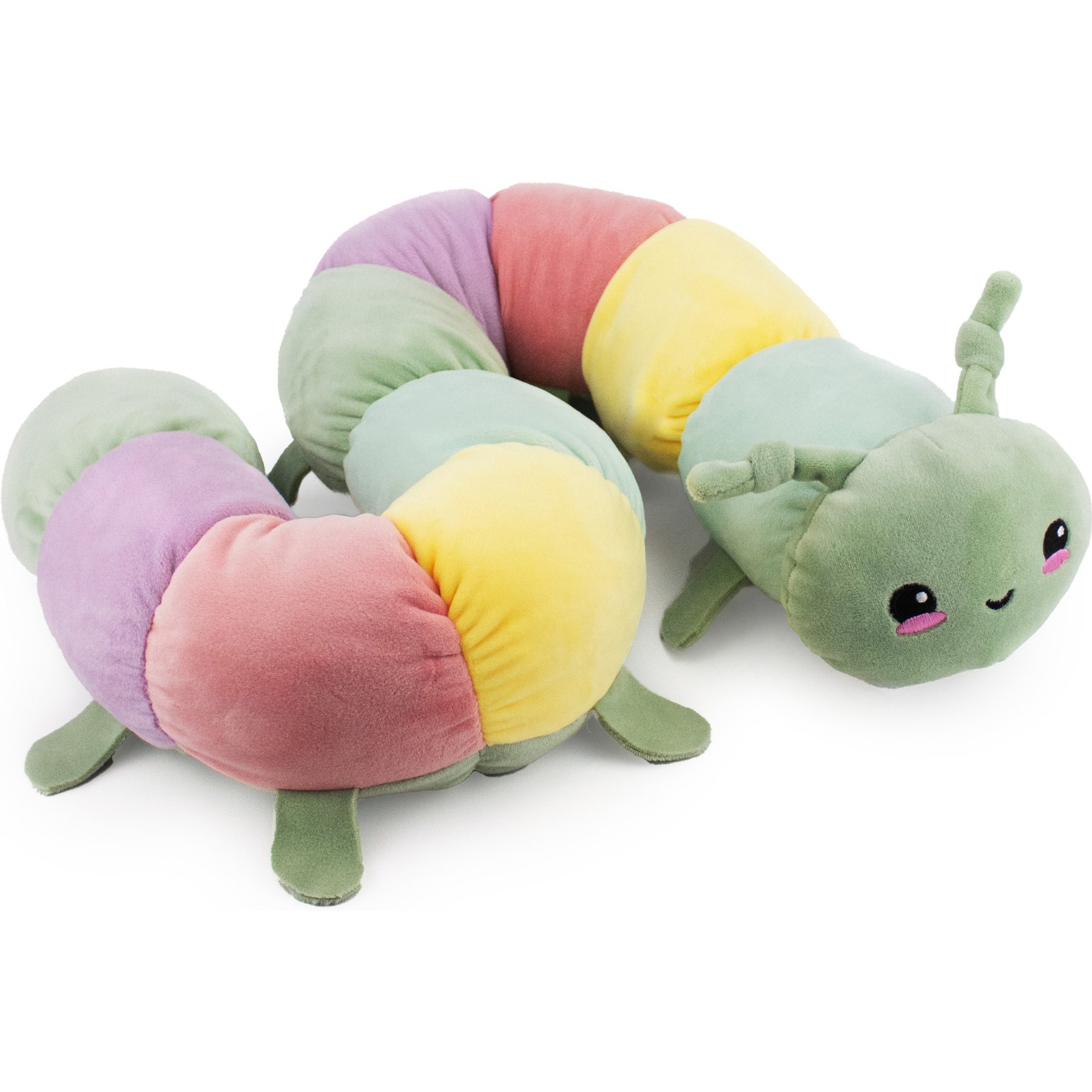 Giftable World Jumbo Snugglepillar Caterpillar Plush Dog Toy, Multi, 40-in
