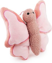 Giftable World Sunnywing Butterfly Plush Dog Toy, Pink, 10-in