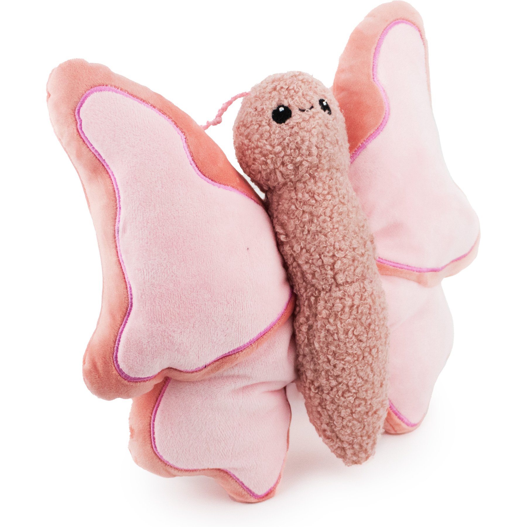 Giftable World Sunnywing Butterfly Plush Dog Toy, Pink, 10-in