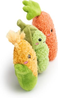 Show full view: Giftable World Farmers Market Veggies Plush Dog Toys, Multi, 4-in, 3 count slide 2 of 8