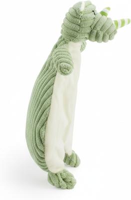Show full view: Giftable World Corduroy Rhino Flattie Plush Dog Toy, Green, 18-in slide 2 of 2