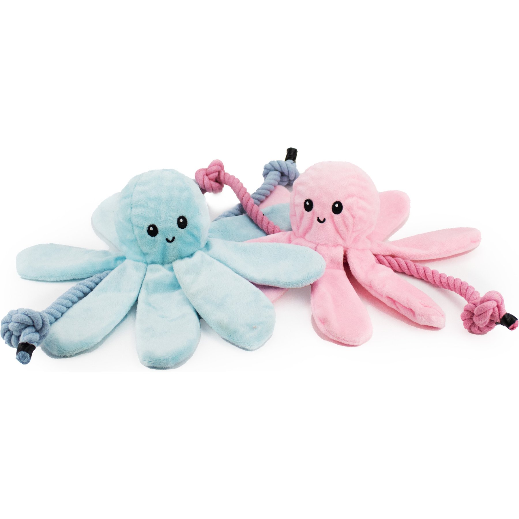 Giftable World Itty Bitty Octopus Plush Dog Toys, Multi, 7-in, 2 count