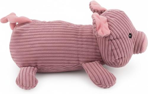 Show full view: Giftable World Corduroy Lying Pig Plush Dog Toy, Pink, 12-in slide 2 of 2