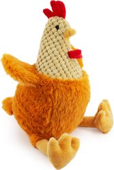 Giftable World Rudy Rooster Plush Dog Toy, Brown, 8-in