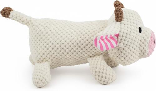 Show full view: Giftable World Corduroy Lying Cow Plush Dog Toy, Ivory, 12-in slide 2 of 2