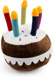 Giftable World Birthday Cake Plush Dog Toy, Multi, 10-in