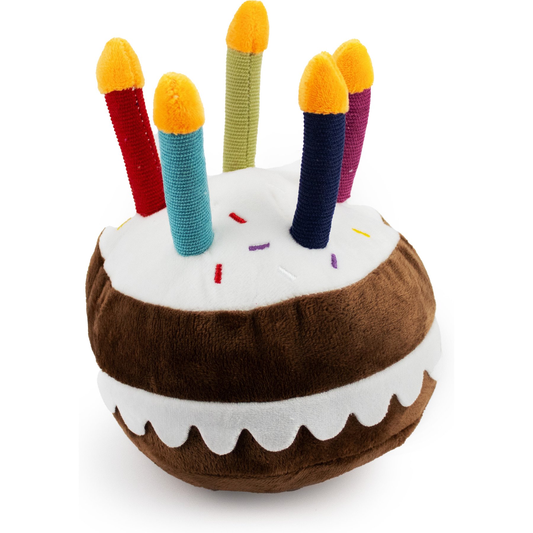 Giftable World Birthday Cake Plush Dog Toy, Multi, 10-in