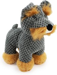 Giftable World Sammy Schnauzer Plush Dog Toy, Grey, 9-in