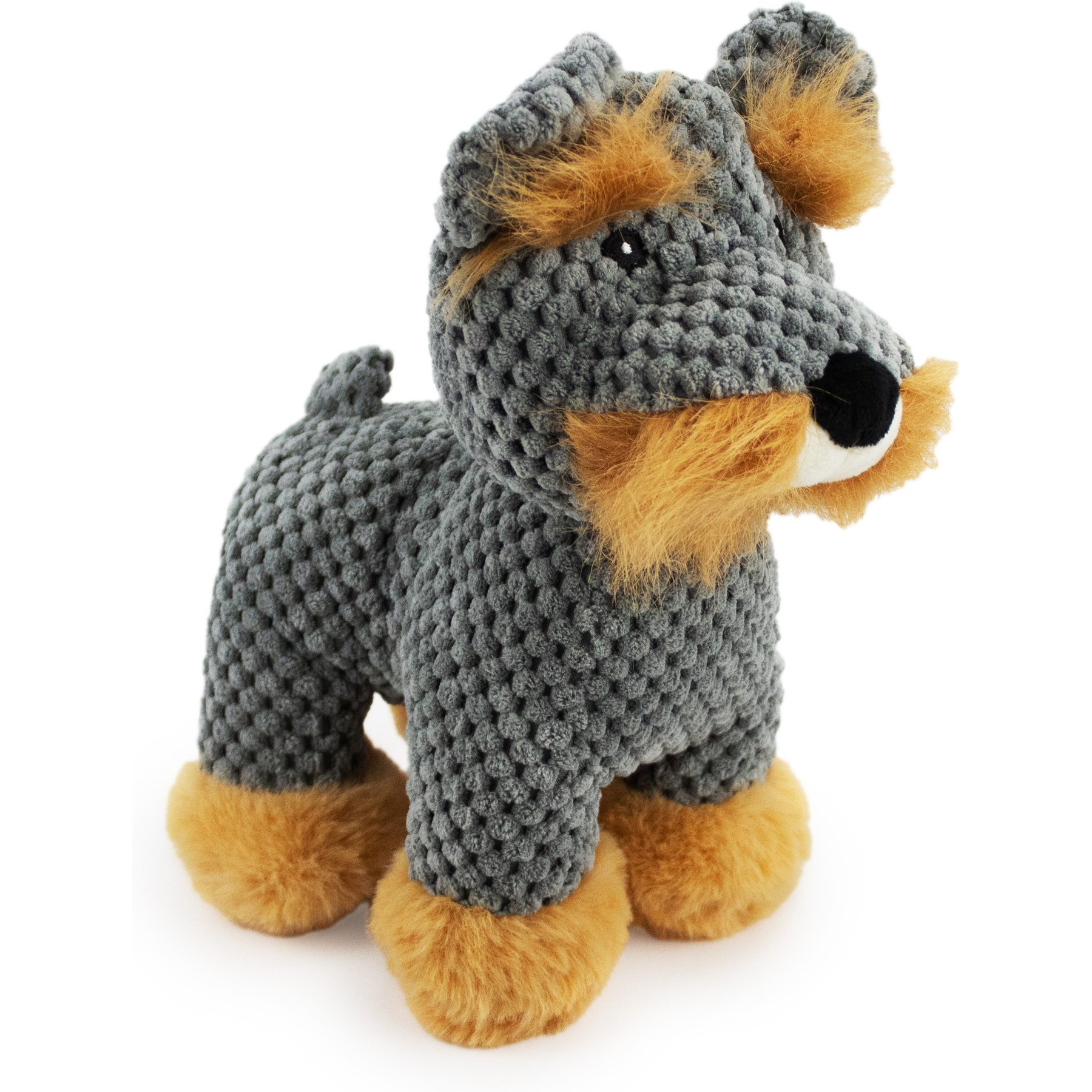 Giftable World Sammy Schnauzer Plush Dog Toy, Grey, 9-in