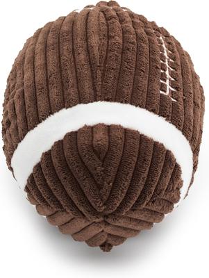 Show full view: Giftable World Corduroy Football Plush Dog Toy, Brown, 9-in slide 2 of 2