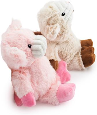 Show full view: Giftable World Two Tone Cuddle Pig & Lamb Plush Dog Toys, Multi, 7-in, 2 count slide 2 of 6