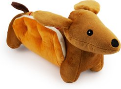 Giftable World Dog in Bun Plush Dog Toy, Brown, 10-in