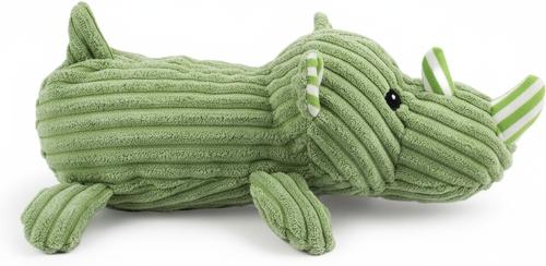 Show full view: Giftable World Corduroy Lying Rhino Plush Dog Toy, Green, 12-in slide 2 of 2