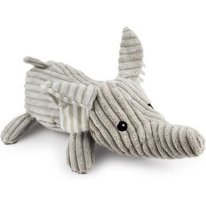 Giftable World Corduroy Lying Elephant Plush Dog Toy, Grey, 12-in