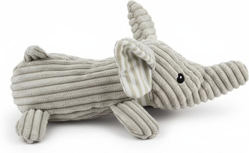Show full view: Giftable World Corduroy Lying Elephant Plush Dog Toy, Grey, 12-in slide 2 of 2
