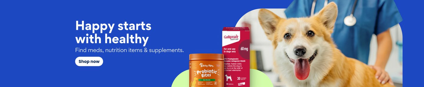 Get ahead of your pet's health. Top notch products for a tail-waggin' year. Shop now