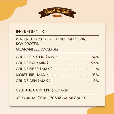 Show full view: GooToE Natural Buffalo Bites Bone Shaped Jerky Dog Treats, 8-oz bag slide 6 of 8