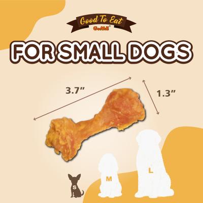 Show full view: GooToE Natural Small Turkey Tendon Dog Bones, 6 count slide 3 of 7