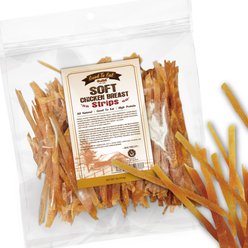 GooToE Natural Soft Chicken Breast Strips Jerky Dog Treats, 1-lb bag