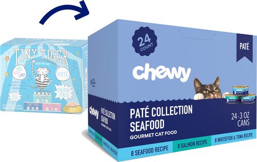 Chewy Made Pate Seafood Recipes Variety Pack Canned Cat Food FORMERLY TINY TIGER