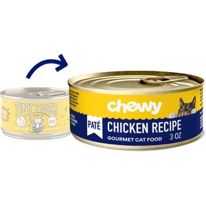 Chewy Made Pate Chicken Recipe Canned Cat Food (FORMERLY TINY TIGER), 3-oz can, case of 24