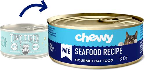 Chewy Made Pate Seafood Recipe Canned Cat Food FORMERLY TINY TIGER
