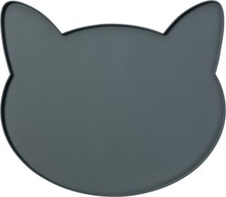 Park Life Designs Oscar Silicone Cat Placemat, Dark Grey