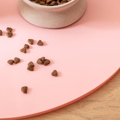 Show full view: Park Life Designs Oscar Silicone Cat Placemat, Blush Pink slide 4 of 4