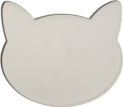 Park Life Designs Oscar Silicone Cat Placemat, Light Grey