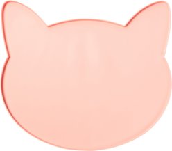 Park Life Designs Oscar Silicone Cat Placemat, Blush Pink
