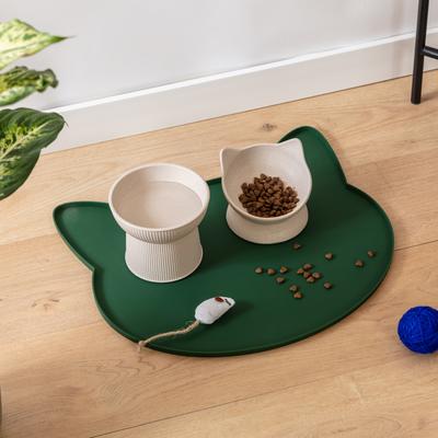 Show full view: Park Life Designs Oscar Silicone Cat Placemat, Fern Green slide 3 of 4