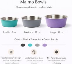 Park Life Designs Malmo Dog Bowl Set, 2 count, Grey, Small slide 2 of 5