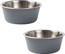 Park Life Designs Malmo Dog Bowl Set, 2 count, Grey, Small