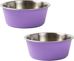Park Life Designs Malmo Dog Bowl Set, 2 count, Purple, Medium