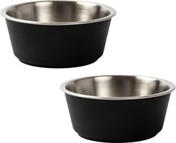 Park Life Designs Malmo Dog Bowl Set, 2 count, Black, Small