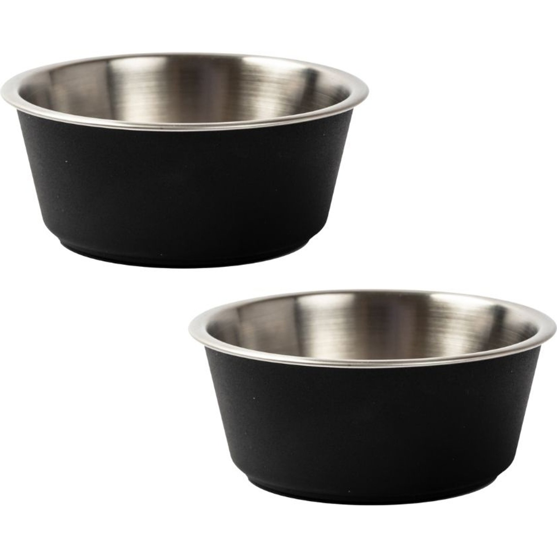 Park Life Designs Malmo Dog Bowl Set, 2 count, Black, Medium