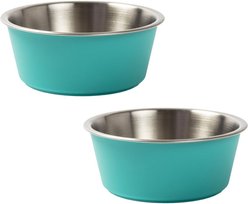 Park Life Designs Malmo Dog Bowl Set, 2 count, Green, Medium