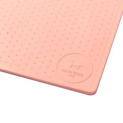 Show full view: Park Life Designs Silicone Mess Free Dog Placemat, Blush Pink slide 2 of 4