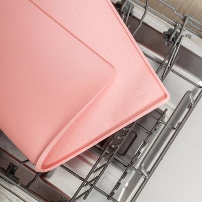Show full view: Park Life Designs Silicone Mess Free Dog Placemat, Blush Pink slide 4 of 4