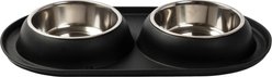 Park Life Designs Olso Dog Diner & Placemat Set, Black, Large